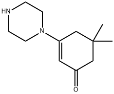 5,5-DIMETHYL-3-PIPERAZIN-1-YL-CYCLOHEX-2-ENONE Struktur