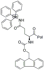 FMOC-GLN(TRT)-WANG RESIN Struktur