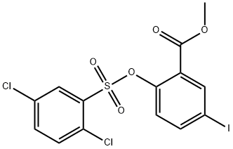 METHYL 2-([(2,5-DICHLOROPHENYL)SULFONYL]OXY)-5-IODOBENZENECARBOXYLATE Struktur