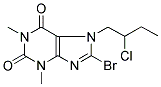 8-BROMO-7-(2-CHLOROBUTYL)-1,3-DIMETHYL-2,3,6,7-TETRAHYDRO-1H-PURINE-2,6-DIONE Struktur