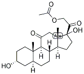 5-ALPHA-PREGNAN-3-ALPHA, 17,21-TRIOL-11,20-DIONE 21-ACETATE Struktur