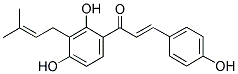 2',4',4-TRIHYDROXY-3'-PRENYLCHALCONE Struktur