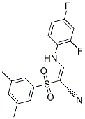 3-((2,4-DIFLUOROPHENYL)AMINO)-2-((3,5-DIMETHYLPHENYL)SULFONYL)PROP-2-ENENITRILE Struktur