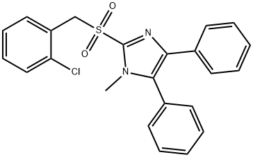 2-CHLOROBENZYL 1-METHYL-4,5-DIPHENYL-1H-IMIDAZOL-2-YL SULFONE Struktur