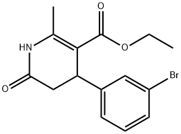 ETHYL 4-(3-BROMOPHENYL)-2-METHYL-6-OXO-1,4,5,6-TETRAHYDRO-3-PYRIDINECARBOXYLATE Struktur