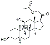 5-BETA-PREGNAN-3-BETA, 11-BETA, 21-TRIOL-20-ONE 21-ACETATE Struktur