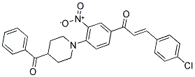 1-[4-(4-BENZOYLPIPERIDINO)-3-NITROPHENYL]-3-(4-CHLOROPHENYL)PROP-2-EN-1-ONE Struktur