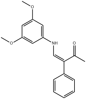 4-(3,5-DIMETHOXYANILINO)-3-PHENYL-3-BUTEN-2-ONE Struktur