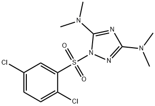 1-[(2,5-DICHLOROPHENYL)SULFONYL]-N3,N3,N5,N5-TETRAMETHYL-1H-1,2,4-TRIAZOLE-3,5-DIAMINE Struktur