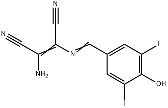 2-AMINO-1-(1-AZA-2-(4-HYDROXY-3,5-DIIODOPHENYL)VINYL)ETHENE-1,2-DICARBONITRILE Struktur