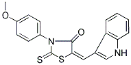 (5E)-5-(1H-INDOL-3-YLMETHYLENE)-3-(4-METHOXYPHENYL)-2-THIOXO-1,3-THIAZOLIDIN-4-ONE Struktur