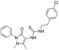 4-((((2-(4-CHLOROPHENYL)ETHYL)AMINO)THIOXOMETHYL)AMINO)-2,3-DIMETHYL-1-PHENYL-3-PYRAZOLIN-5-ONE Struktur