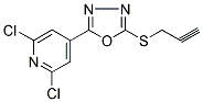 2-(2,6-DICHLORO-4-PYRIDYL)-5-(PROP-2-YNYLTHIO)-1,3,4-OXADIAZOLE Struktur