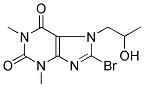 8-BROMO-7-(2-HYDROXYPROPYL)-1,3-DIMETHYL-2,3,6,7-TETRAHYDRO-1H-PURINE-2,6-DIONE Struktur