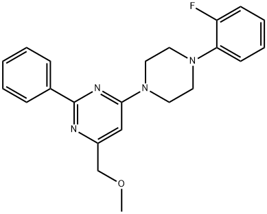 (6-[4-(2-FLUOROPHENYL)PIPERAZINO]-2-PHENYL-4-PYRIMIDINYL)METHYL METHYL ETHER Struktur