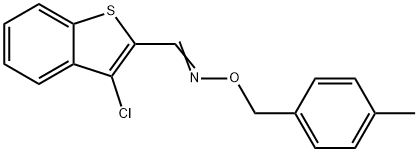 3-CHLORO-1-BENZOTHIOPHENE-2-CARBALDEHYDE O-(4-METHYLBENZYL)OXIME Struktur