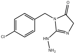 1-(4-CHLOROBENZYL)-2-HYDRAZINO-4,5-DIHYDRO-1H-IMIDAZOL-5-ONE Struktur