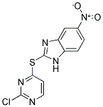 2-[(2-CHLORO-4-PYRIMIDINYL)SULFANYL]-5-NITRO-1H-BENZIMIDAZOLE Struktur