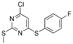 4-CHLORO-6-[(4-FLUOROPHENYL)SULFANYL]-2-(METHYLSULFANYL)PYRIMIDINE Struktur