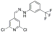 2,6-DICHLOROISONICOTINALDEHYDE 4-[3-(TRIFLUOROMETHYL)PHENYL]HYDRAZONE Struktur