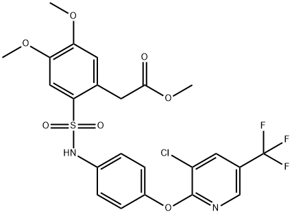 METHYL 2-(2-(((4-(3-CHLORO-5-(TRIFLUOROMETHYL)(2-PYRIDYLOXY))PHENYL)AMINO)SULFONYL)-4,5-DIMETHOXYPHENYL)ACETATE Struktur