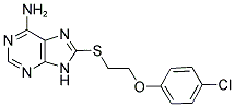 8-([2-(4-CHLOROPHENOXY)ETHYL]THIO)-9H-PURIN-6-AMINE Struktur