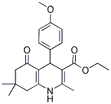 ETHYL 4-(4-METHOXYPHENYL)-2,7,7-TRIMETHYL-5-OXO-1,4,5,6,7,8-HEXAHYDRO-3-QUINOLINECARBOXYLATE Struktur