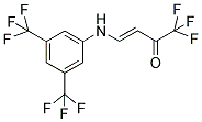 4-[3,5-DI(TRIFLUOROMETHYL)ANILINO]-1,1,1-TRIFLUOROBUT-3-EN-2-ONE Struktur