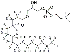 1-PALMITOYL(D31)-2-HYDROXY-SN-GLYCERO-3-PHOSPHOCHOLINE Struktur