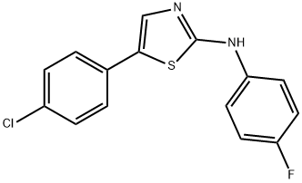 5-(4-CHLOROPHENYL)-N-(4-FLUOROPHENYL)-1,3-THIAZOL-2-AMINE Struktur