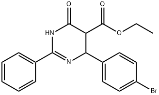 ETHYL 4-(4-BROMOPHENYL)-6-HYDROXY-2-PHENYL-4,5-DIHYDRO-5-PYRIMIDINECARBOXYLATE Struktur