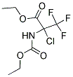 ETHYL 2-CHLORO-2-[(ETHOXYCARBONYL)AMINO]-3,3,3-TRIFLUOROPROPANOATE Struktur