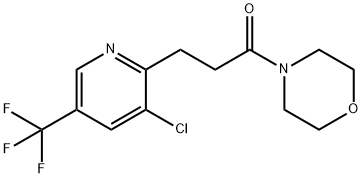 3-[3-CHLORO-5-(TRIFLUOROMETHYL)-2-PYRIDINYL]-1-MORPHOLINO-1-PROPANONE Struktur