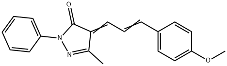 4-(3-(4-METHOXYPHENYL)PROP-2-ENYLIDENE)-3-METHYL-1-PHENYL-2-PYRAZOLIN-5-ONE Struktur