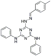 (E)-6-(2-(4-METHYLBENZYLIDENE)HYDRAZINYL)-N2,N4-DIPHENYL-1,3,5-TRIAZINE-2,4-DIAMINE Struktur