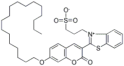 2-(7-OCTADECYLOXY-3-COUMARINYL)-3-(3-SULFOPROPYL)BENZOTHIAZOLIUM, INNER SALT Struktur