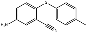 5-AMINO-2-[(4-METHYLPHENYL)SULFANYL]BENZENECARBONITRILE Struktur