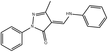 3-METHYL-1-PHENYL-4-((PHENYLAMINO)METHYLENE)-2-PYRAZOLIN-5-ONE Struktur