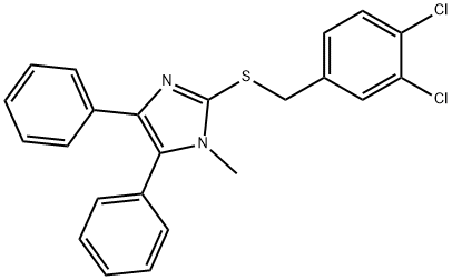 2-[(3,4-DICHLOROBENZYL)SULFANYL]-1-METHYL-4,5-DIPHENYL-1H-IMIDAZOLE Struktur