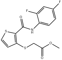 METHYL 2-((2-[(2,4-DIFLUOROANILINO)CARBONYL]-3-THIENYL)SULFANYL)ACETATE Struktur
