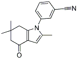 3-(2,6,6-TRIMETHYL-4-OXO-5,6,7-TRIHYDROINDOLYL)BENZENECARBONITRILE Struktur