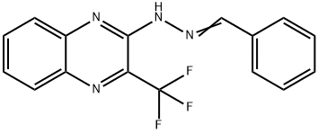 BENZENECARBALDEHYDE N-[3-(TRIFLUOROMETHYL)-2-QUINOXALINYL]HYDRAZONE Struktur