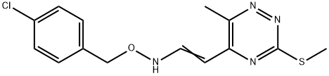 5-(2-([(4-CHLOROBENZYL)OXY]AMINO)VINYL)-6-METHYL-3-(METHYLSULFANYL)-1,2,4-TRIAZINE Struktur