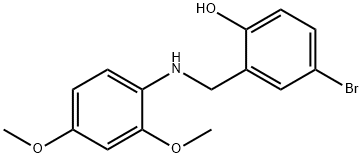 4-BROMO-2-[(2,4-DIMETHOXYANILINO)METHYL]BENZENOL Struktur