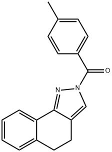 4,5-DIHYDRO-2H-BENZO[G]INDAZOL-2-YL(4-METHYLPHENYL)METHANONE Struktur