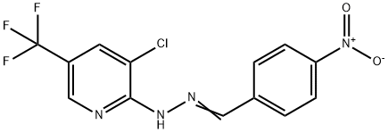 4-NITROBENZENECARBALDEHYDE N-[3-CHLORO-5-(TRIFLUOROMETHYL)-2-PYRIDINYL]HYDRAZONE Struktur