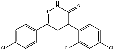 6-(4-CHLOROPHENYL)-4-(2,4-DICHLOROPHENYL)-4,5-DIHYDRO-3(2H)-PYRIDAZINONE Struktur