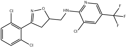 3-CHLORO-N-([3-(2,6-DICHLOROPHENYL)-4,5-DIHYDRO-5-ISOXAZOLYL]METHYL)-5-(TRIFLUOROMETHYL)-2-PYRIDINAMINE Struktur