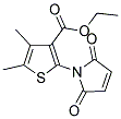 2-(2,5-DIOXO-2,5-DIHYDRO-PYRROL-1-YL)-4,5-DIMETHYL-THIOPHENE-3-CARBOXYLIC ACID ETHYL ESTER Struktur