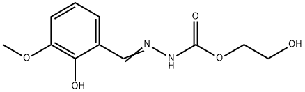 2-HYDROXYETHYL 2-[(2-HYDROXY-3-METHOXYPHENYL)METHYLENE]-1-HYDRAZINECARBOXYLATE Struktur